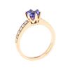 Image 4 : 14KT Rose Gold 1.18ct Tanzanite and Diamond Ring