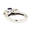 Image 3 : 14KT White Gold 0.99ct Sapphire and Diamond Ring