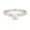 Image 2 : 18KT White Gold 0.86ctw Diamond Ring