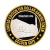 Image 2 : .999 Silver Golden Gate Las Vegas, NV $10 Casino Limited Edition Gaming Token