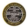Image 2 : .999 Silver Silver Legacy Reno, Nevada $10 Casino Limited Edition Gaming Token
