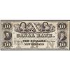 Image 1 : 1800's $10 The New Orleans Canal & Banking Company Obsolete Note