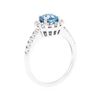 Image 4 : 18KT White Gold 2.09ct Blue Zircon and Diamond Ring