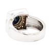 Image 3 : 14KT White Gold 2.96ct Sapphire and Diamond Ring