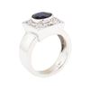 Image 4 : 14KT White Gold 2.96ct Sapphire and Diamond Ring