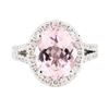 Image 2 : 14KT White Gold 3.62ct Morganite and Diamond Ring
