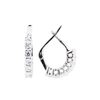 Image 2 : 14KT White Gold 0.56ctw Diamond Earrings