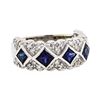 Image 1 : 18KT White Gold 1.50ctw Sapphire and Diamond Ring
