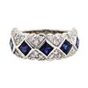 Image 2 : 18KT White Gold 1.50ctw Sapphire and Diamond Ring
