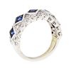 Image 4 : 18KT White Gold 1.50ctw Sapphire and Diamond Ring