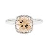 Image 2 : 14KT White Gold 1.87ct Morganite and Diamond Ring