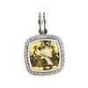 Image 1 : David Yurman Sterling Silver 10.00ct Yellow Topaz and Diamond Pendant