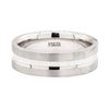 Image 1 : 14KT White Gold Men's Wedding Band