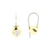 Image 2 : 18KT Yellow and White Gold 0.68ctw Diamond Earrings