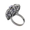 Image 3 : 14KT Black Rhodium 1.32ctw Tanzanite and Diamond Ring