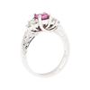 Image 4 : 14KT White Gold 0.80ct Pink Sapphire and Diamond Ring