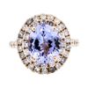 Image 2 : 14KT Rose Gold 3.79ct Tanzanite and Diamond Ring