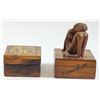 Image 1 : Lot of 2 olive wood boxes