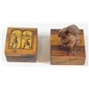 Image 2 : Lot of 2 olive wood boxes