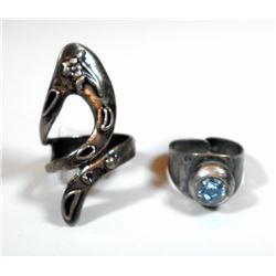 Lot of 2 silver rings