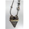 Image 2 : 925 sterling silver necklace with triangular pendant