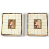 Image 1 : Lot of 2 hand-painted miniatures and ivory and tortoise shell frames