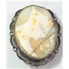 Image 2 : Rare! Esther, silver filigree pin and seashell by Bezalel