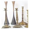 Image 2 : Collection of 4 pairs of old Israeli Shabbat candlesticks