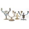 Image 1 : Collection of 4 old Israeli Shabbat candlesticks