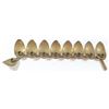 Image 2 : Israeli brass Hanukkah menorah lamp designed by Wolpert