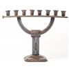 Image 1 : Art Deco backplate Hanukkah menorah lamp, by Michsaf