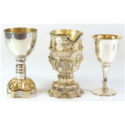 Lot of 3 Kiddush cups