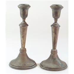 Pair of old 833 silver Shabbat candlesticks