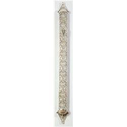 Large 925 sterling silver filigree mezuzah case