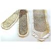 Image 2 : Two old Tallit Atarot (neck bands) with woven silver strings