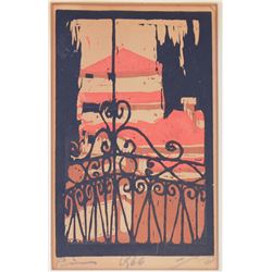 Jacob Pins (1917-2006), view from a balcony