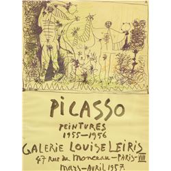 Pablo Picasso (1881-1973), color poster from the exhibition Galerie Louise Leiris, Paris, 1957