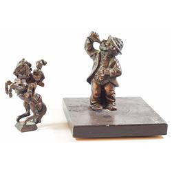 Lot of 2 small metal sculptures