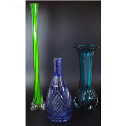 Collection of 3 old glass items