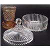 Image 2 : Lot of 2 glass items: goblet and bomboniere