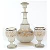 Image 1 : Antique glass decanter and a pair of goblets