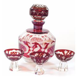 Bohemian Art Deco alcoholic beverage set