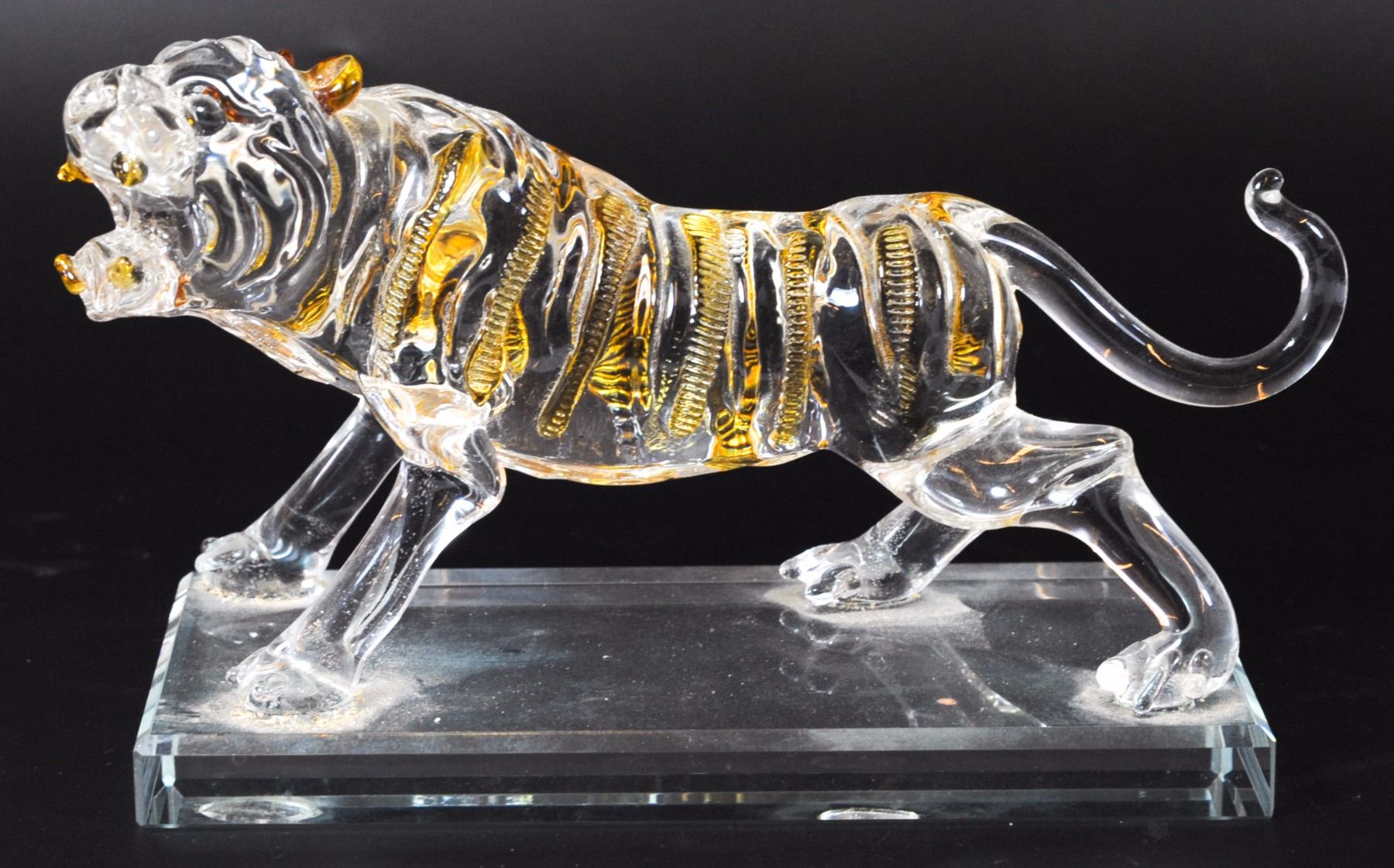 Murano glass figurine, tiger