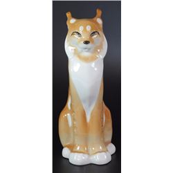 Soviet porcelain cat figurine by Lomonosov