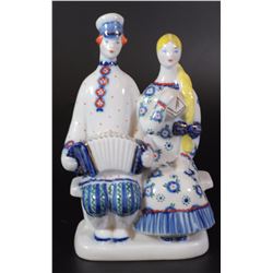 Ukranian porcelain figurine, couple