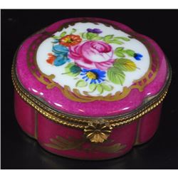Small porcelain box by Limoges, France