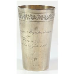 Big antique German Art Nouveau 800 silver cup