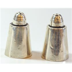 Set of Mexican 925 sterling silver salt and pepper shakers