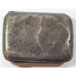 Antique English 925 sterling silver cigarette box