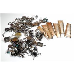 Collection of different silver jewels